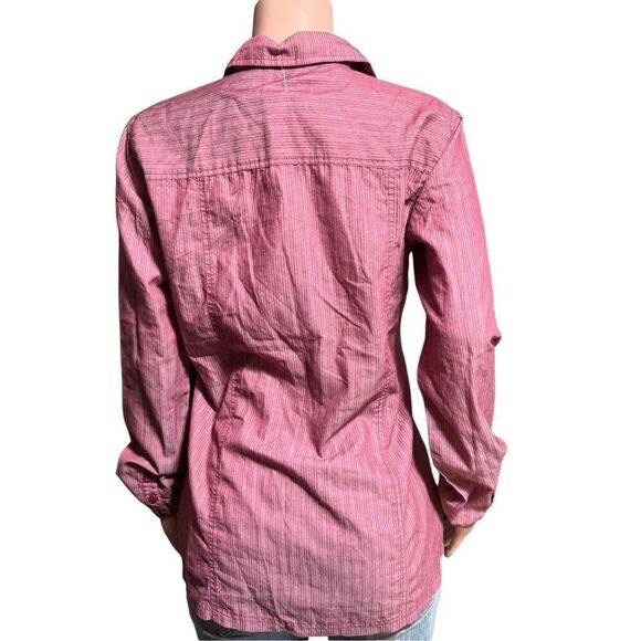 Pulp front yoke half button garnet henley top L - Picture 4 of 7